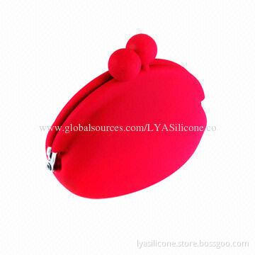 Silicone Coin Purse with Stainless Steel and Hand Oil, Very Good Texture as Gifts
